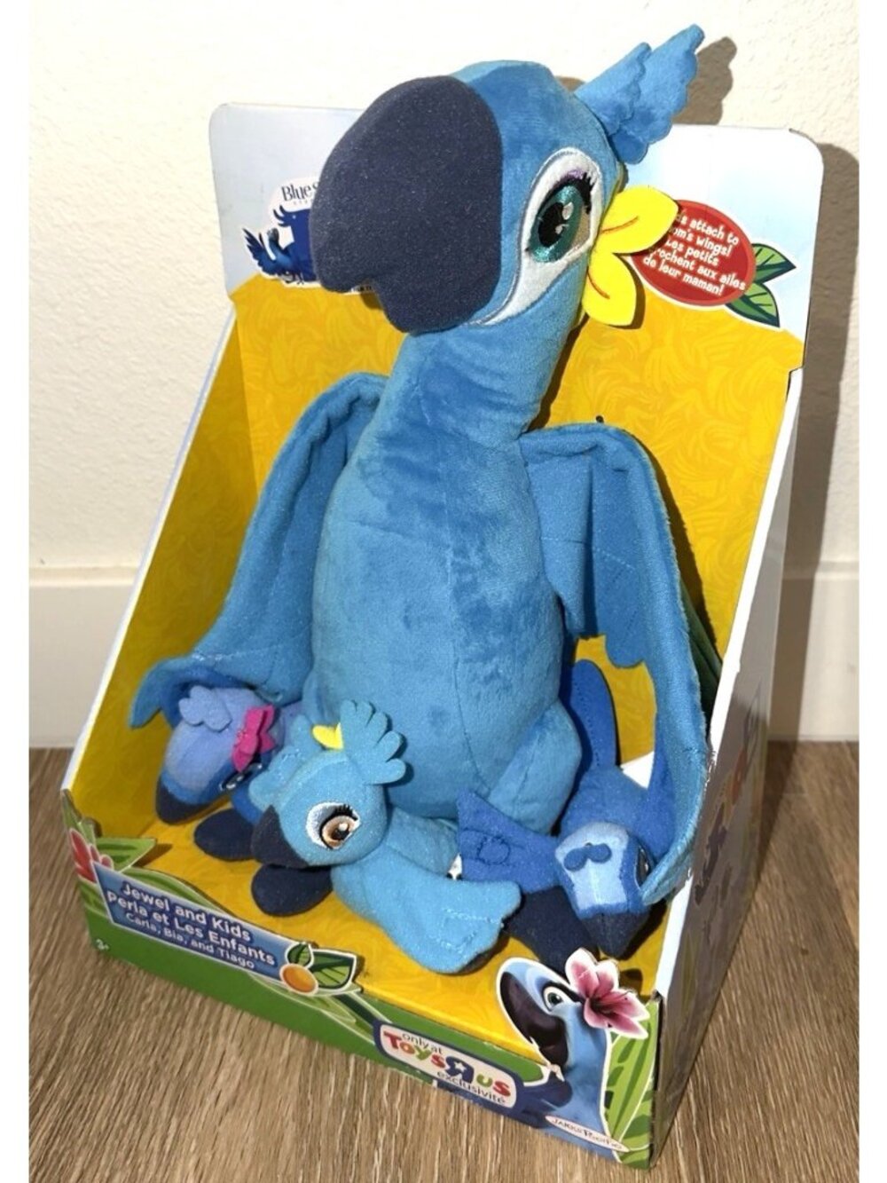 Rio 2 Jewel & Kids Plush Blue Macaw Jakks Pacific 2014 Carla Bia Tiago Set New